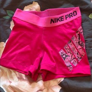 Pink Nike Pro Spandex